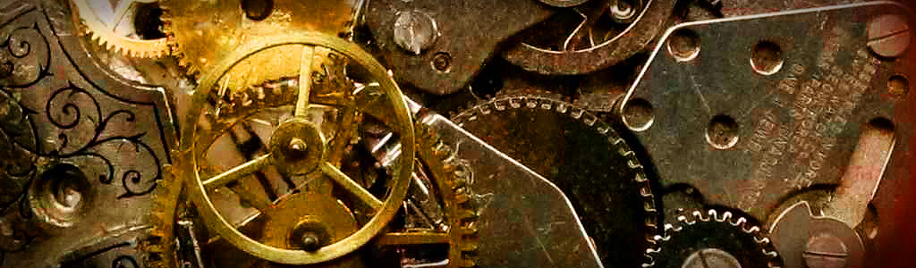 Primer plano de un conjunto de engranajes y mecanismos de bronce intrincados, rememorando la intrincada concepci&oacute;n mec&aacute;nica utilizada en instrumentos hist&oacute;ricos para estudiar los movimientos celestiales de la Mazzaroth.